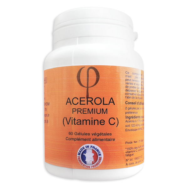 Acerola premium vitamine C en gélules