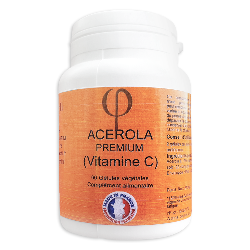 Acerola premium vitamine C en gélules